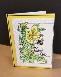 Thank You Hibiscus and Bee Framed Stamp Kit ES-56201