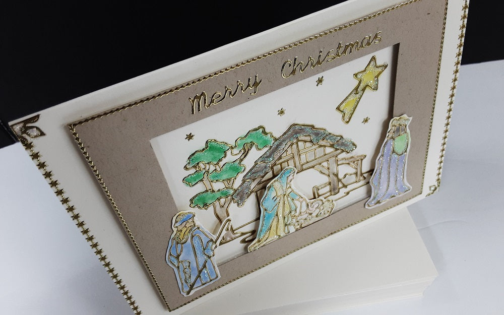 Bethlehem - Jesus Nativity Scene Outline Sticker  DD7055