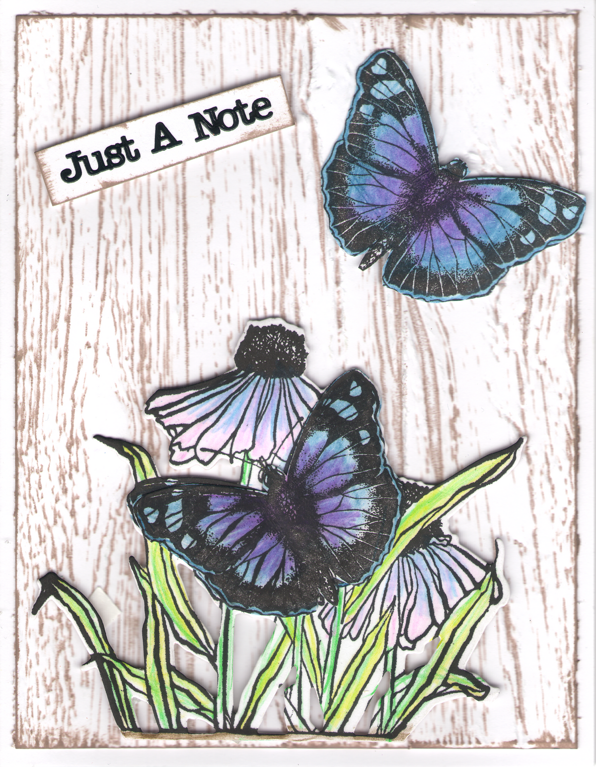 Butterfly & Daisy Flower Stamp ES-20801L