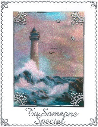 GlitterFilm & Vintage Hues 12 Card Kit Beach Scenes 1