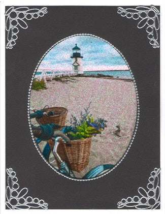 GlitterFilm & Vintage Hues 12 Card Kit Beach Scenes 1
