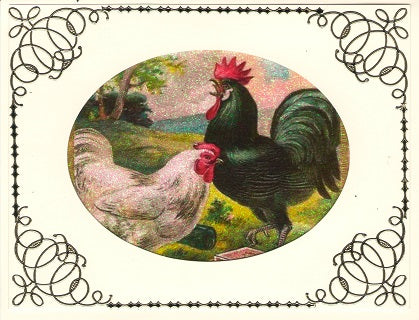 GlitterFilm & Vintage Hues 12 Card Kit Chickens 1