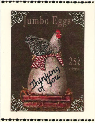 GlitterFilm & Vintage Hues 12 Card Kit Chickens 1