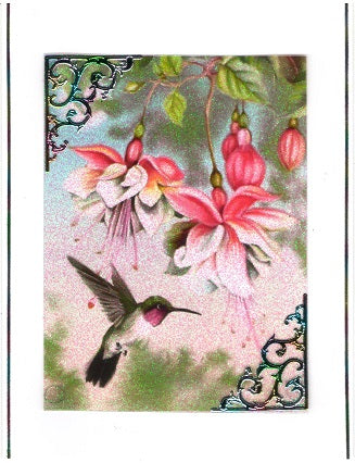 GlitterFilm & Vintage Hues 12 Card Kit Hummingbirds 1