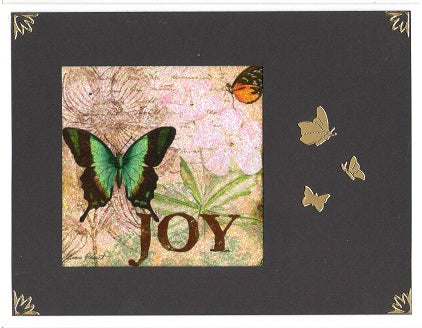 GlitterFilm & Vintage Hues 12 Card Kit Inspirational Butterfly Squares 2