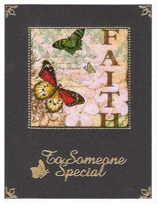 GlitterFilm & Vintage Hues 12 Card Kit Inspirational Butterfly Squares 2