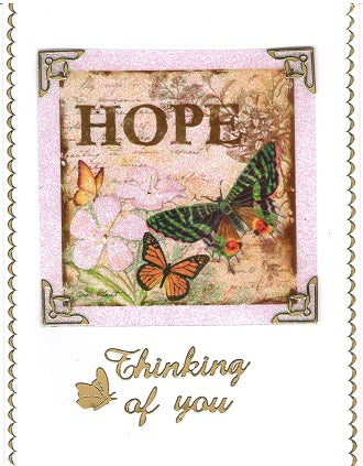 GlitterFilm & Vintage Hues 12 Card Kit Inspirational Butterfly Squares 2