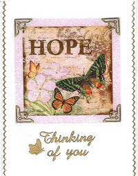 GlitterFilm & Vintage Hues 12 Card Kit Inspirational Butterfly Squares 2