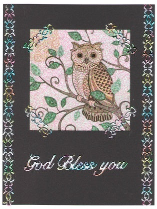 GlitterFilm & Vintage Hues 12 Card Kit Paisley Print Squares 1