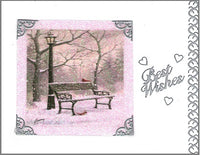 GlitterFilm & Vintage Hues 12 Card Kit Cardinals on Bench