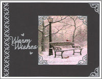 GlitterFilm & Vintage Hues 12 Card Kit Cardinals on Bench