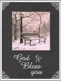 GlitterFilm & Vintage Hues 12 Card Kit Cardinals on Bench
