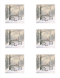 GlitterFilm & Vintage Hues 12 Card Kit Cardinals on Bench