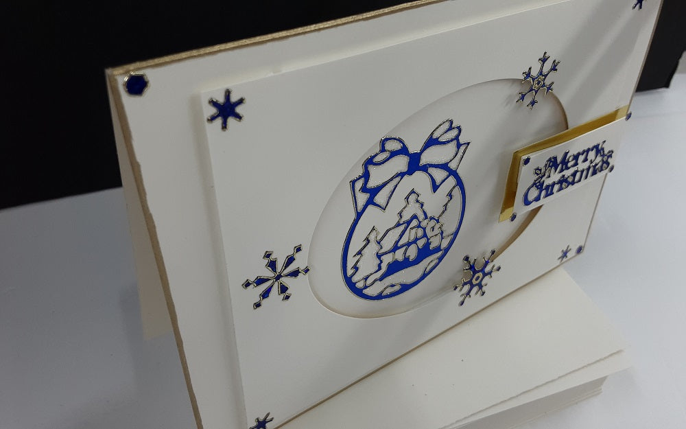 Christmas Ball Ornament-Landscape Outline Sticker  2431