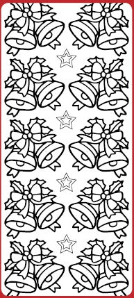 Christmas Bells - Bows Outline Sticker  DD7065
