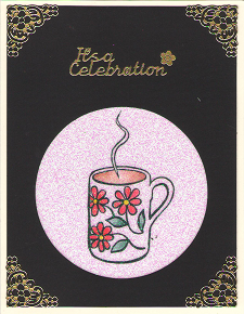 Cut-N-Create GlitterFilm 12 Card Kit Daisy Mug AS905