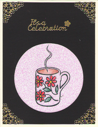 Cut-N-Create GlitterFilm 12 Card Kit Daisy Mug AS905