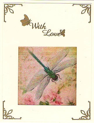 GlitterFilm & Vintage Hues 12 Card Kit Dragonfly Squares
