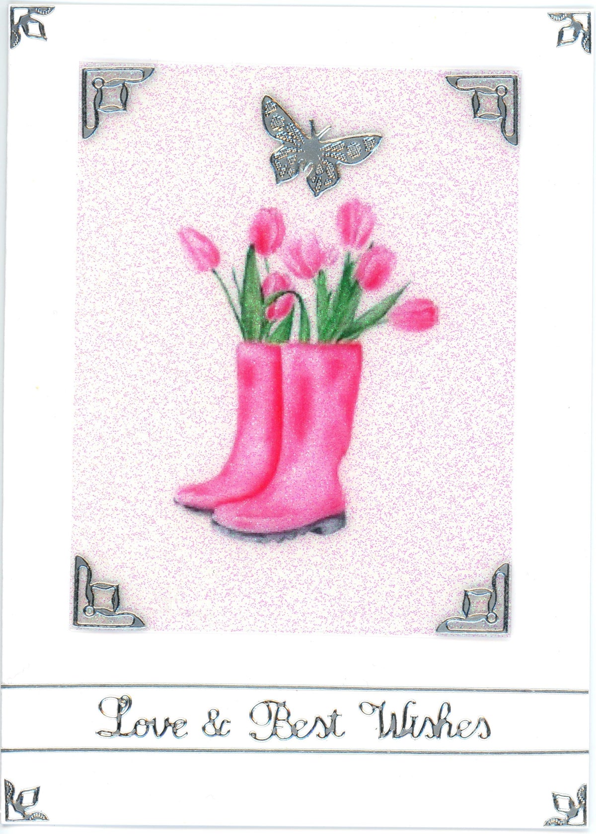 GlitterFilm & Vintage Hues 12 Card Kit Flowering Boots