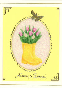 GlitterFilm & Vintage Hues 12 Card Kit Flowering Boots