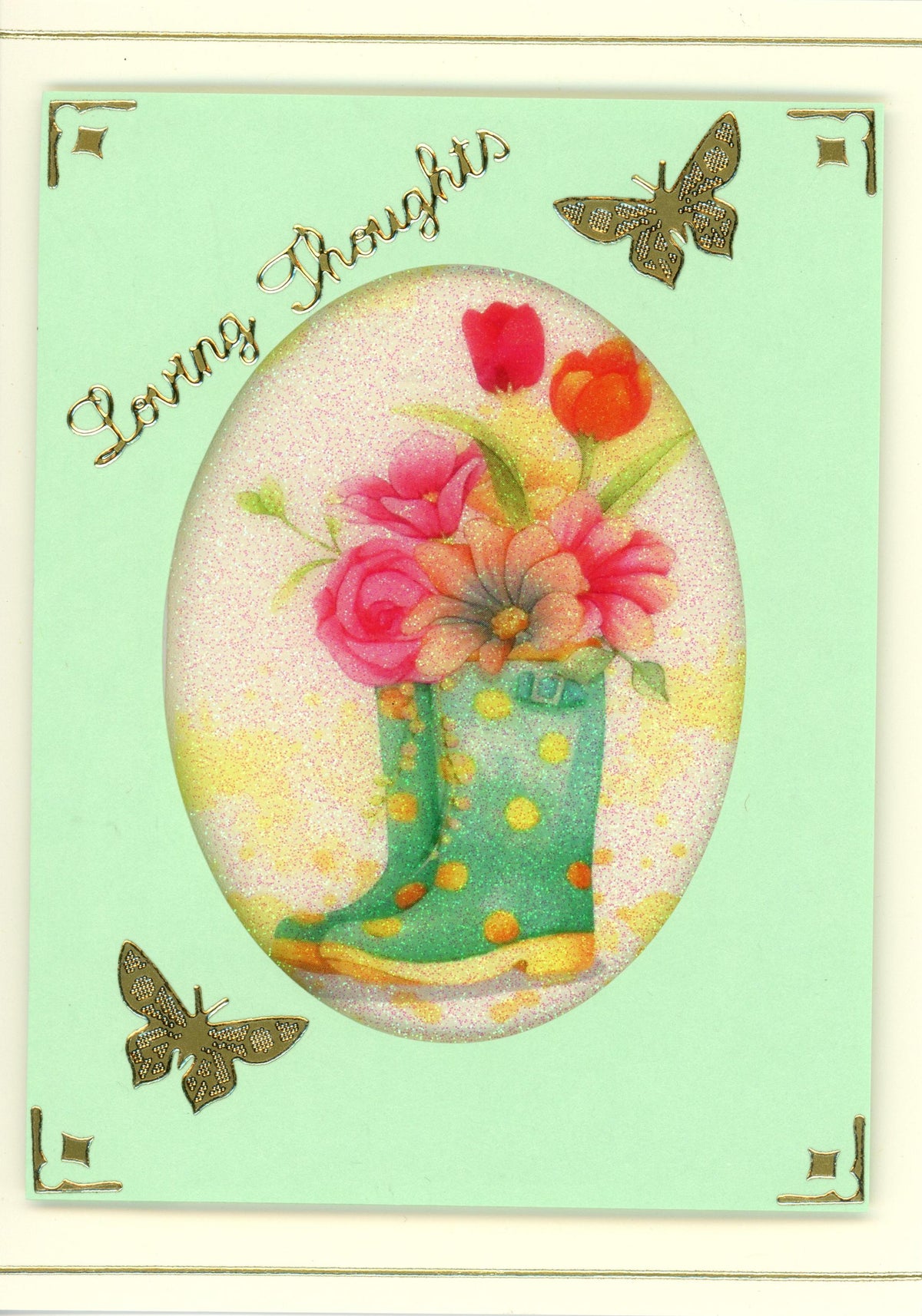GlitterFilm & Vintage Hues 12 Card Kit Flowering Boots