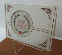 He Is Risen Wreath Squares, Vintage Hue Acetate