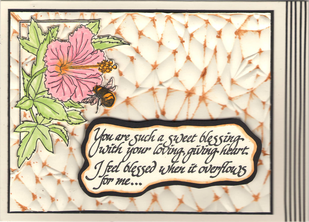 Thank You Hibiscus and Bee Framed Stamp Kit ES-56201