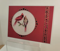 Holly Berry Cardinal Squares Vintage Hue Acetate