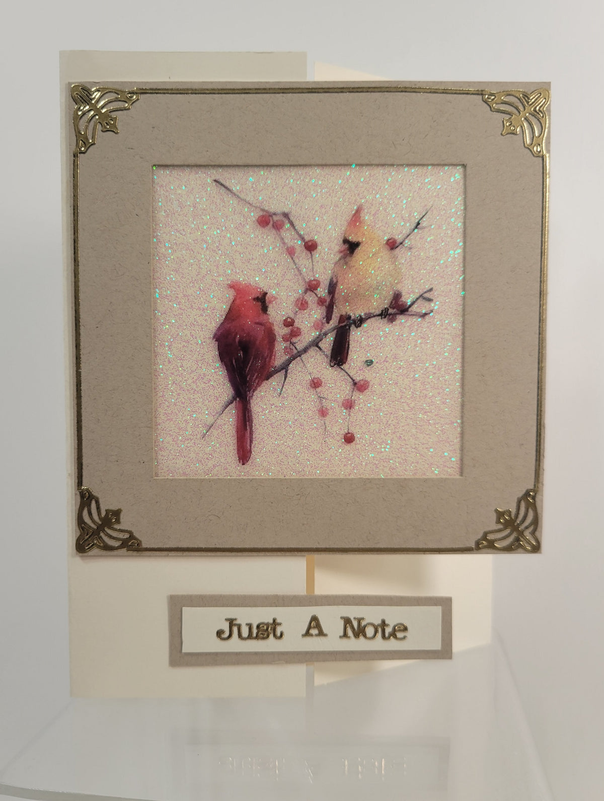 Holly Berry Cardinal Squares Vintage Hue Acetate