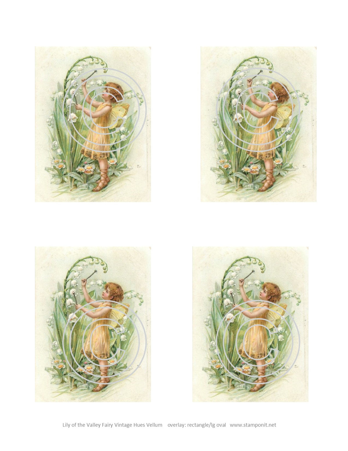 Vintage Hues Vellum Lily of the Valley Fairy