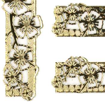 Sticker, Double Embossed Blossom-Butterfly Borders 356528