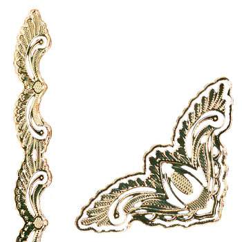Sticker, Double Embossed Feathers Borders-corners small 356561