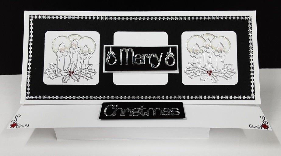 Christmas Candles Outline Sticker  DD7011