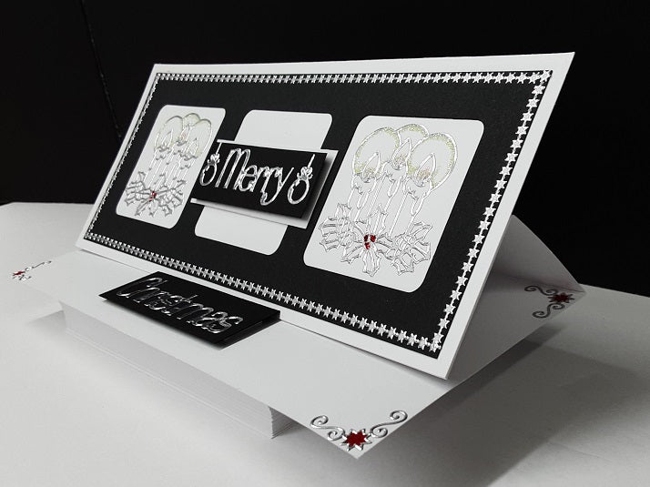 Christmas Candles Outline Sticker  DD7011