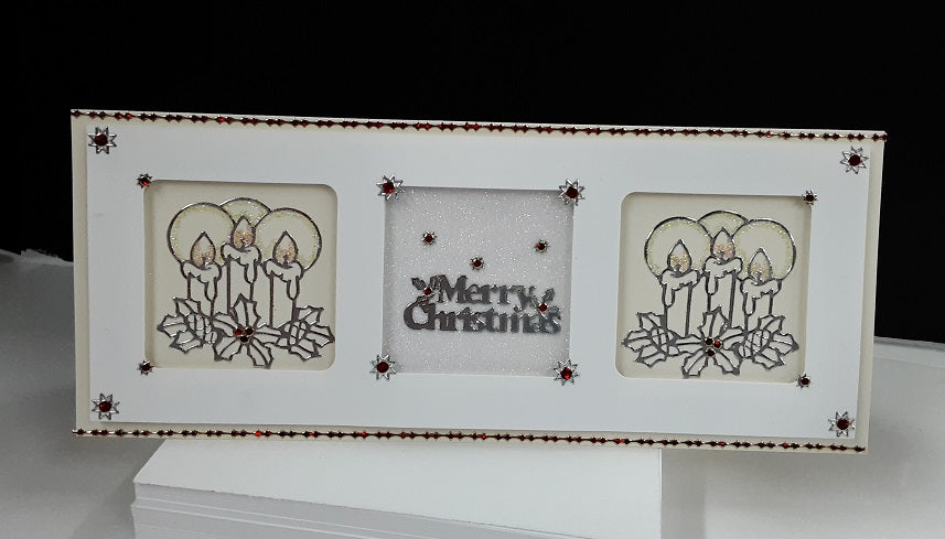 Christmas Candles Outline Sticker  DD7011