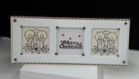 Christmas Candles Outline Sticker  DD7011