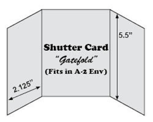Scored Cards-Envelopes Shutter Card "Gatefold" A2 (12 pack)