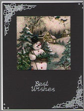 GlitterFilm & Vintage Hues 12 Card Kit Snowmen 3