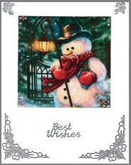 GlitterFilm & Vintage Hues 12 Card Kit Snowmen 3