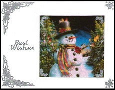 GlitterFilm & Vintage Hues 12 Card Kit Snowmen 3