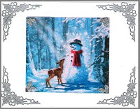 GlitterFilm & Vintage Hues 12 Card Kit Snowmen 3