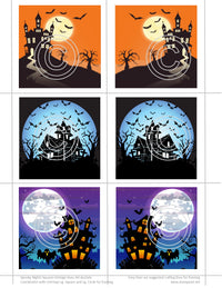 GlitterFilm & Vintage Hues 12 Card Kit Spooky Nights