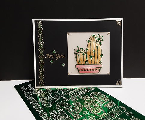 Succulents & Cactus Outline Sticker  4142 (Free Hugs)