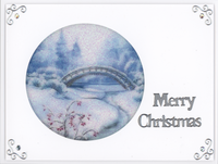 GlitterFilm & Vintage Hues 12 Card Kit Winter Scenes