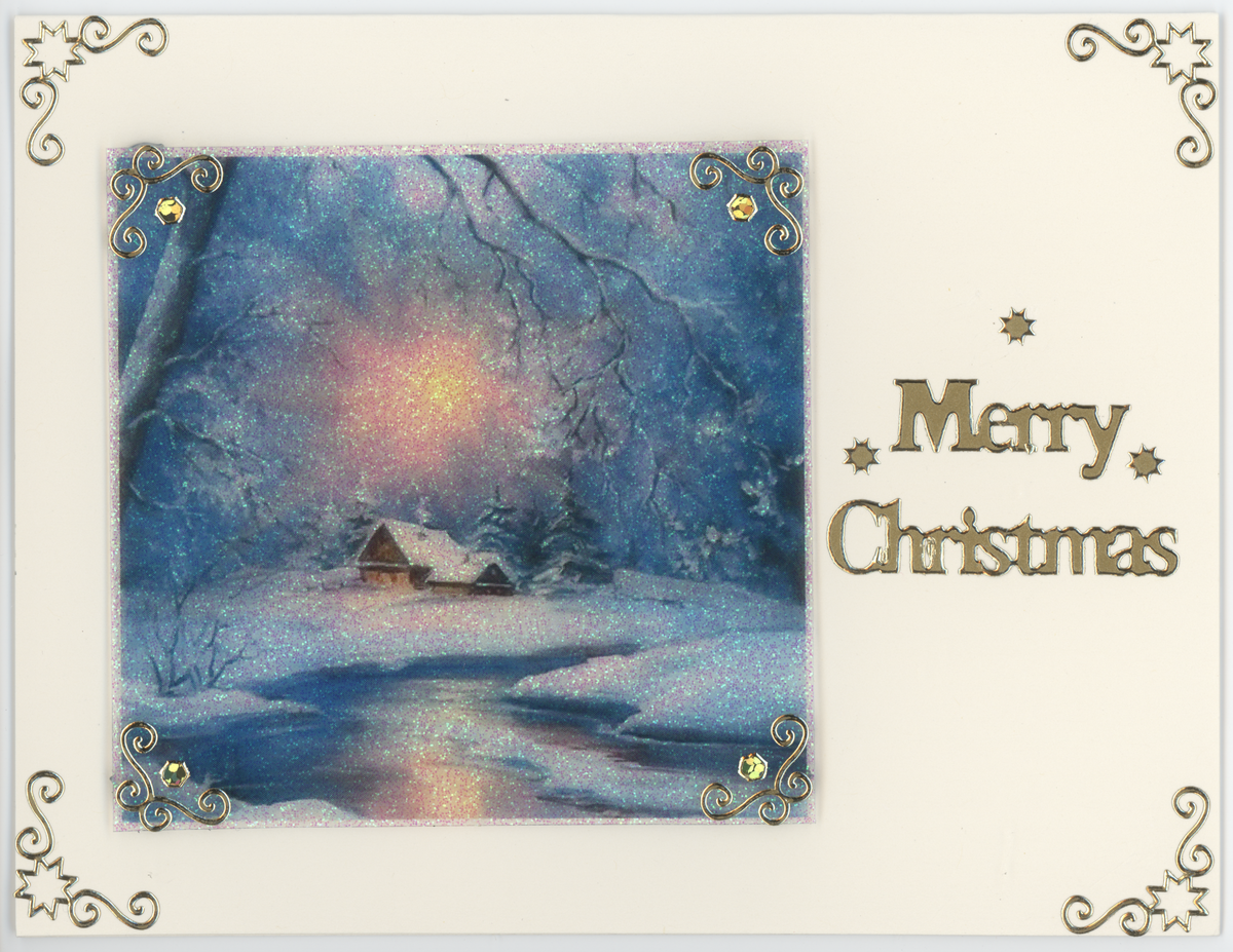 GlitterFilm & Vintage Hues 12 Card Kit Winter Scenes