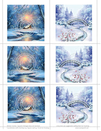 GlitterFilm & Vintage Hues 12 Card Kit Winter Scenes
