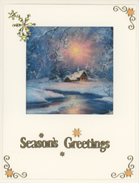 GlitterFilm & Vintage Hues 12 Card Kit Winter Scenes