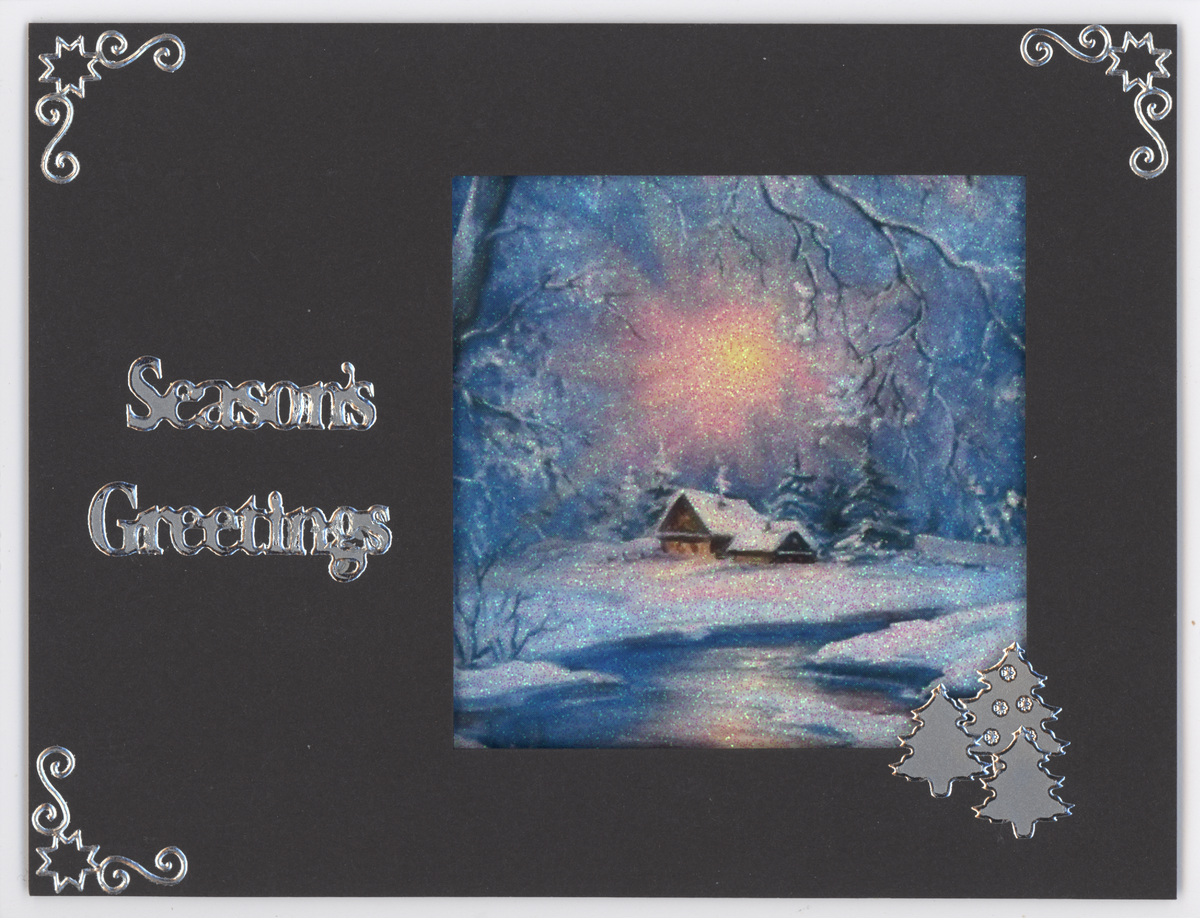 GlitterFilm & Vintage Hues 12 Card Kit Winter Scenes