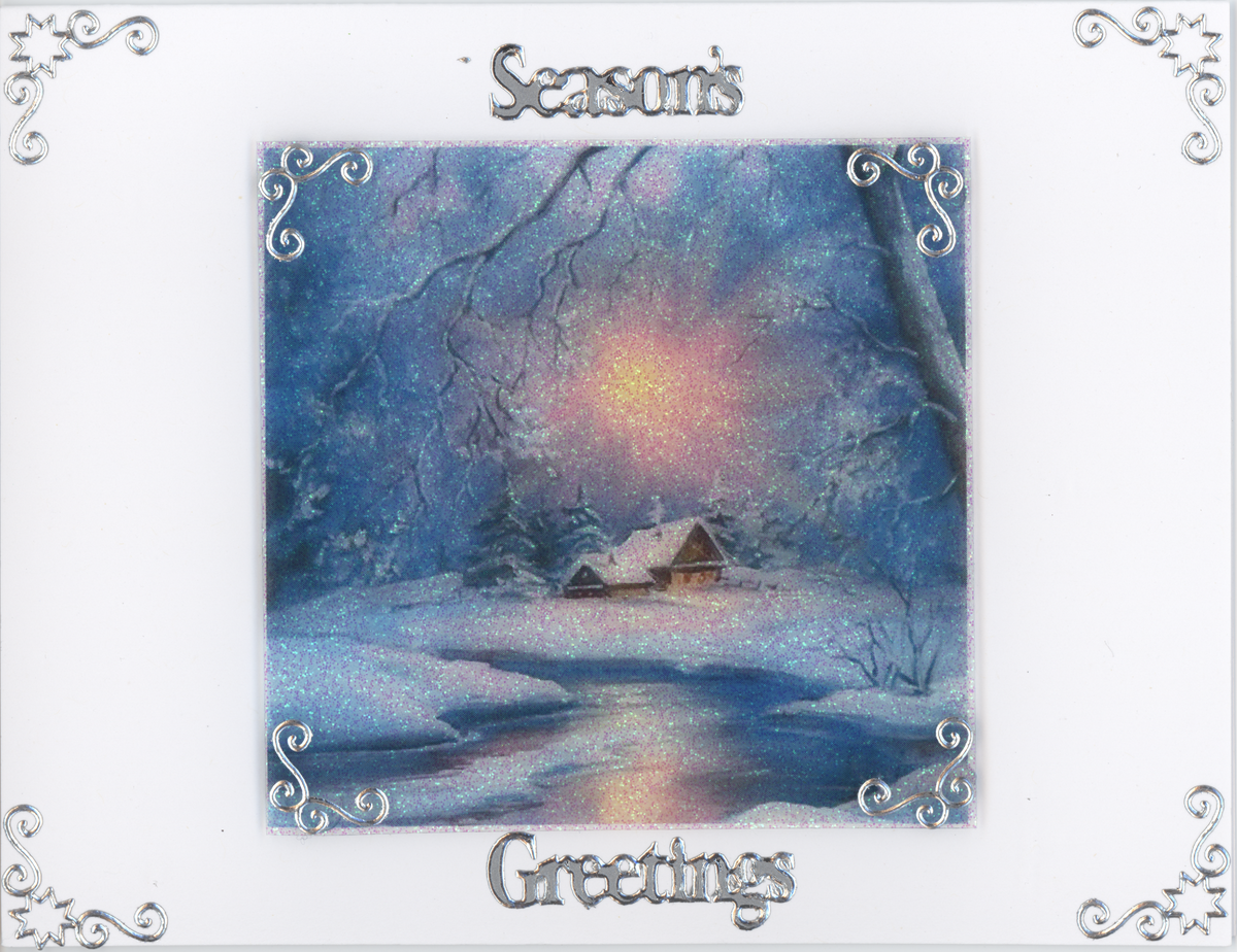 GlitterFilm & Vintage Hues 12 Card Kit Winter Scenes