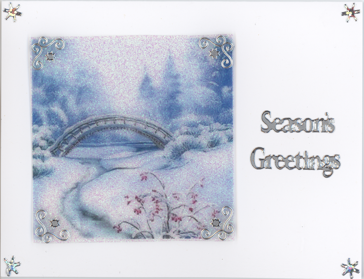 GlitterFilm & Vintage Hues 12 Card Kit Winter Scenes